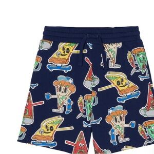 Stella McCartney Kids Navy Graphic Print Shorts
